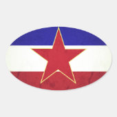 Bandeira Iugoslávia Ovale Sticker (Voorkant)