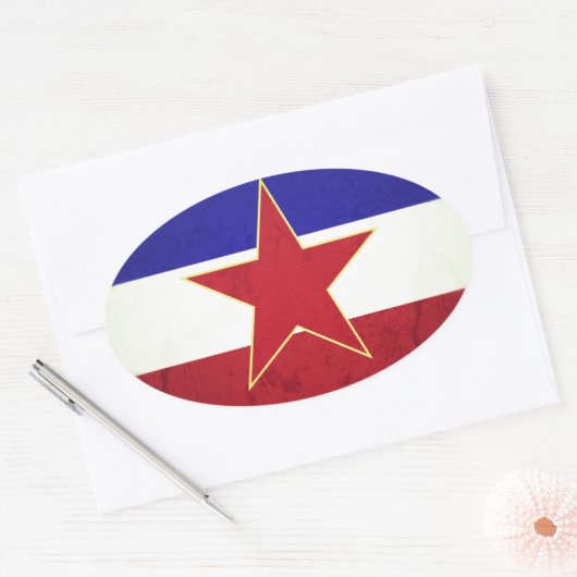 Bandeira Iugoslávia Ovale Sticker (Envelop)