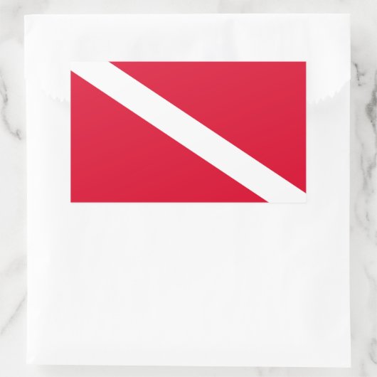 Bandeira para Mergulho Rechthoekige Sticker (Tas)