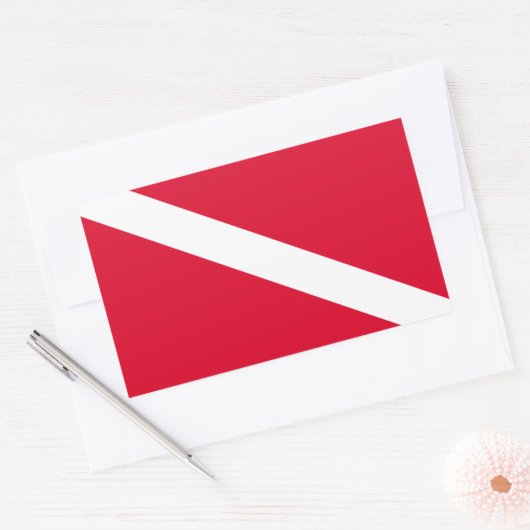 Bandeira para Mergulho Rechthoekige Sticker (Envelop)
