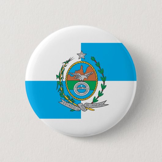 Bandeira Rio de Janeiro Ronde Button 5,7 Cm (Voorkant)