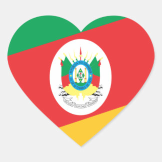 Bandeira Rio Grande do Sul Brasil Hart Sticker