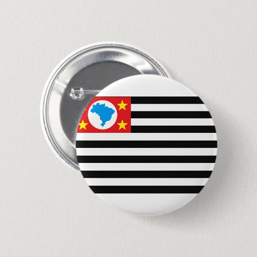 Bandeira São Paulo Ronde Button 5,7 Cm (Voorkant /achterkant)