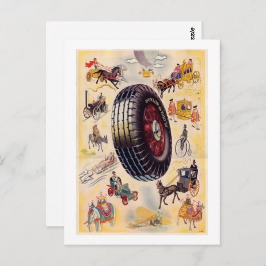  banden AD - Dunlp banden Briefkaart (Voorkant / Achterkant)