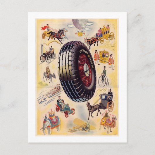  banden AD - Dunlp banden Briefkaart (Voorkant)