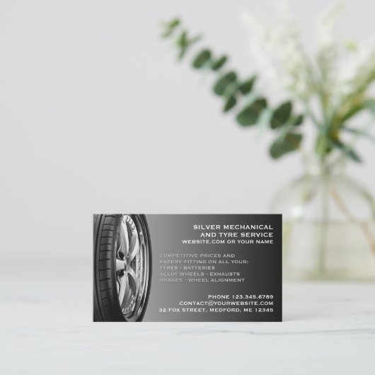 Banden Auto Repair Visitekaartje (Staand voorkant)