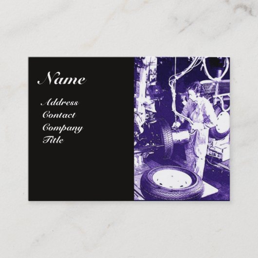 BANDEN, AUTOMOTIEF, auto-reparatieslagers, zwart m Visitekaartje (Voorkant)