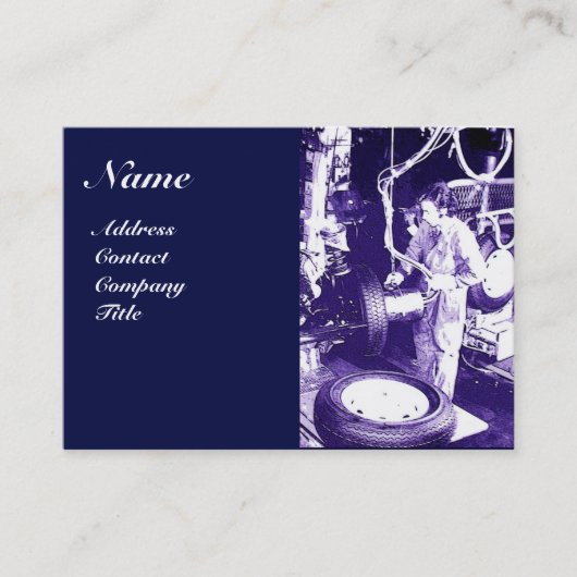 BANDEN, AUTOMOTIEF, auto-reparatiesnelheid, Monogr Visitekaartje (Voorkant)