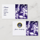 BANDEN, AUTOMOTIEF, autoreparatiekleding, monogram Visitekaartje (Voorkant / Achterkant)