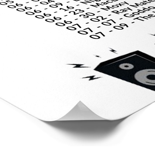 Banden die speelden in het Knob Hill Hotel 1979 Poster (Hoek)