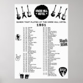 Banden die speelden in het Knob Hill Hotel 1981 Poster (Voorkant)
