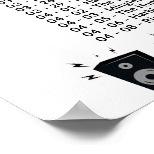 Banden die speelden in het Knob Hill Hotel 1982 Poster (Hoek)