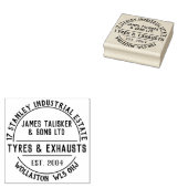 Banden en exhaustroomstempel rubberstempel (Gestempeld)