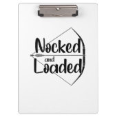 Banden en laden van boogschieten klembord (Voorkant)