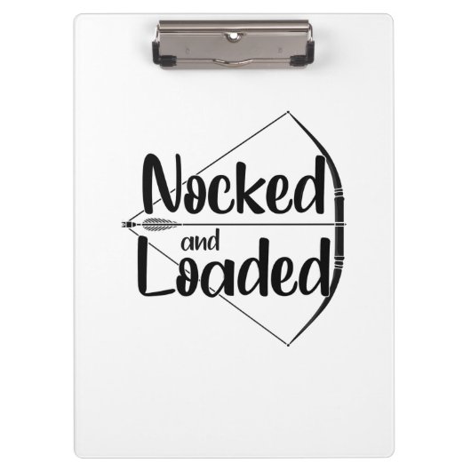 Banden en laden van boogschieten klembord (Voorkant)