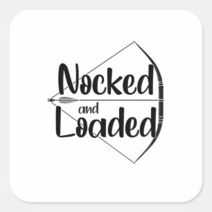 Banden en laden van boogschieten vierkante sticker