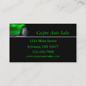 Banden en velgen visitekaartje (Achterkant)