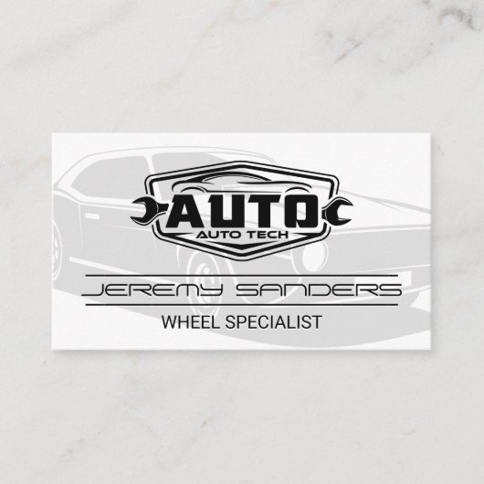 Banden- en wielservice | Auto Tech Visitekaartje (Voorkant)