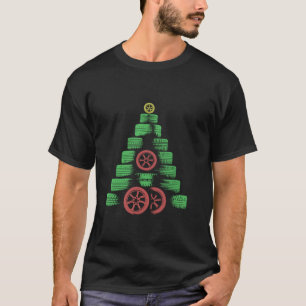 Banden Kerstboom Funny Car Mechanic Kerstmis T-shirt