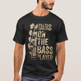 Banden op de gitaarmuziekband van de basspeler  t-shirt
