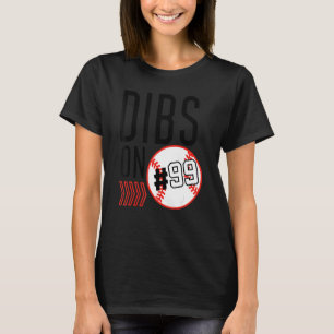 Banden op nummer 99 Baseball Sportspelerband venti T-shirt