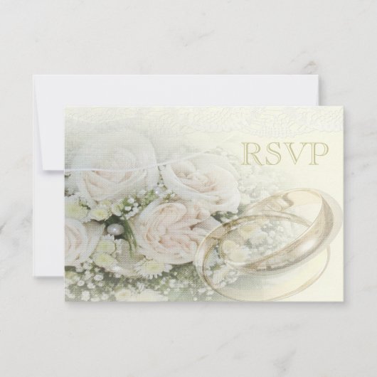 Banden, Rozen, duiven en RSVP Kaartje (Voorkant)
