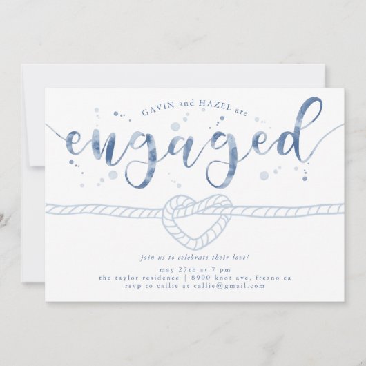 Banden samen Heart Engagement Party Kaart (Voorkant)