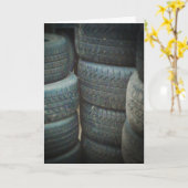 "Banden stapels" beterschap Kaart (Gele Bloem)