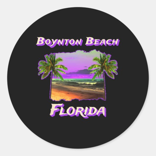 Banden van Boynton Beach Florida Ronde Sticker (Voorkant)