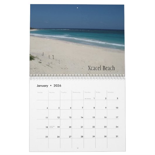 Banden van de kalender Riviera Maya (Jan 2026)