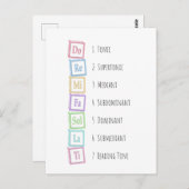 Banden van de Scale Solfeggio Musical Baby Blocks Briefkaart (Voorkant / Achterkant)