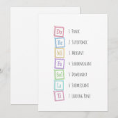 Banden van de Scale Solfeggio Musical Baby Blocks Kaart (Voorkant / Achterkant)