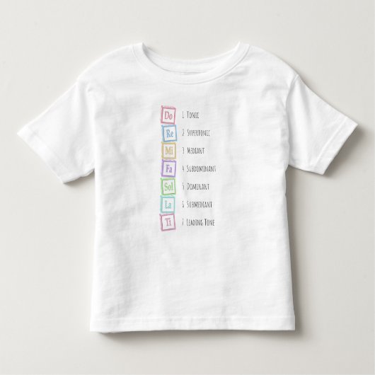 Banden van de Scale Solfeggio Musical Baby Blocks Kinder Shirts (Voorkant)