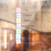 Banden van de Scale Solfeggio Musical Baby Blocks Raamsticker (Vel 2)