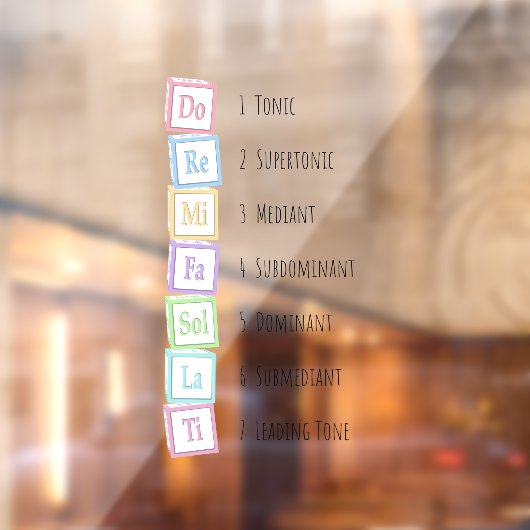 Banden van de Scale Solfeggio Musical Baby Blocks Raamsticker (Vel 2)