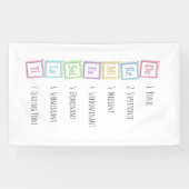 Banden van de Scale Solfeggio Musical Baby Blocks Spandoek (Horizontaal)