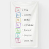 Banden van de Scale Solfeggio Musical Baby Blocks Spandoek (Verticaal)