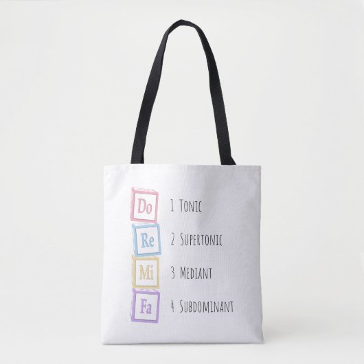 Banden van de Scale Solfeggio Musical Baby Blocks Tote Bag (Voorkant)