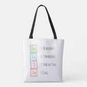 Banden van de Scale Solfeggio Musical Baby Blocks Tote Bag (Achterkant)