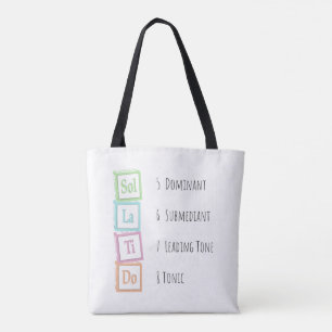 Banden van de Scale Solfeggio Musical Baby Blocks Tote Bag