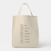 Banden van de Scale Solfeggio Musical Baby Blocks Tote Bag (Achterkant)