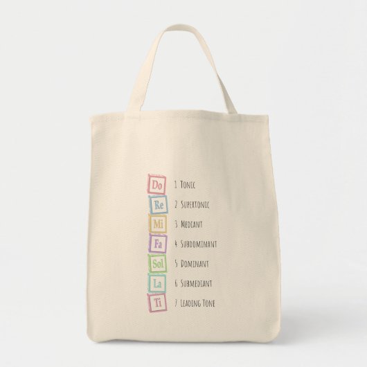 Banden van de Scale Solfeggio Musical Baby Blocks Tote Bag (Voorkant)