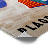 Banden van Frankrijk, Plages de France, Bernard Vi Poster (Hoek)