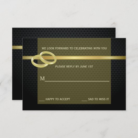 Banden van Gold Reply Card Kaart (Voorkant / Achterkant)