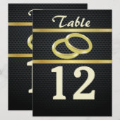 Banden van Gold Table Numbers Kaart (Voorkant / Achterkant)