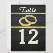 Banden van Gold Table Numbers Kaart (Achterkant)