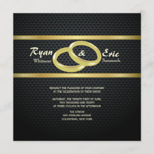 Banden van gouden bruiloft kaart