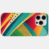 Banden van levendige kleur met stippen Case-Mate iPhone case (Achterkant (horizontaal))