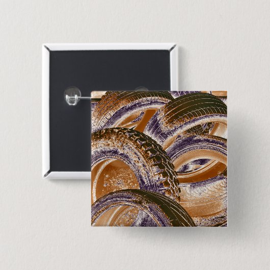 BANDEN VIERKANTE BUTTON 5,1 CM (Voorkant /achterkant)