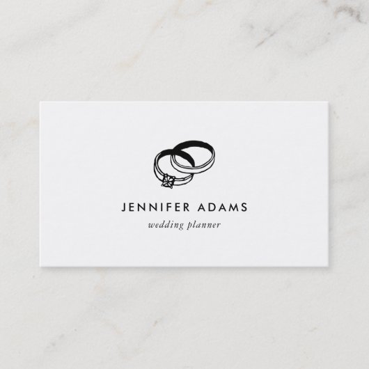 Banden voor bruiloft | Modern Wedding Planner Visitekaartje (Voorkant)